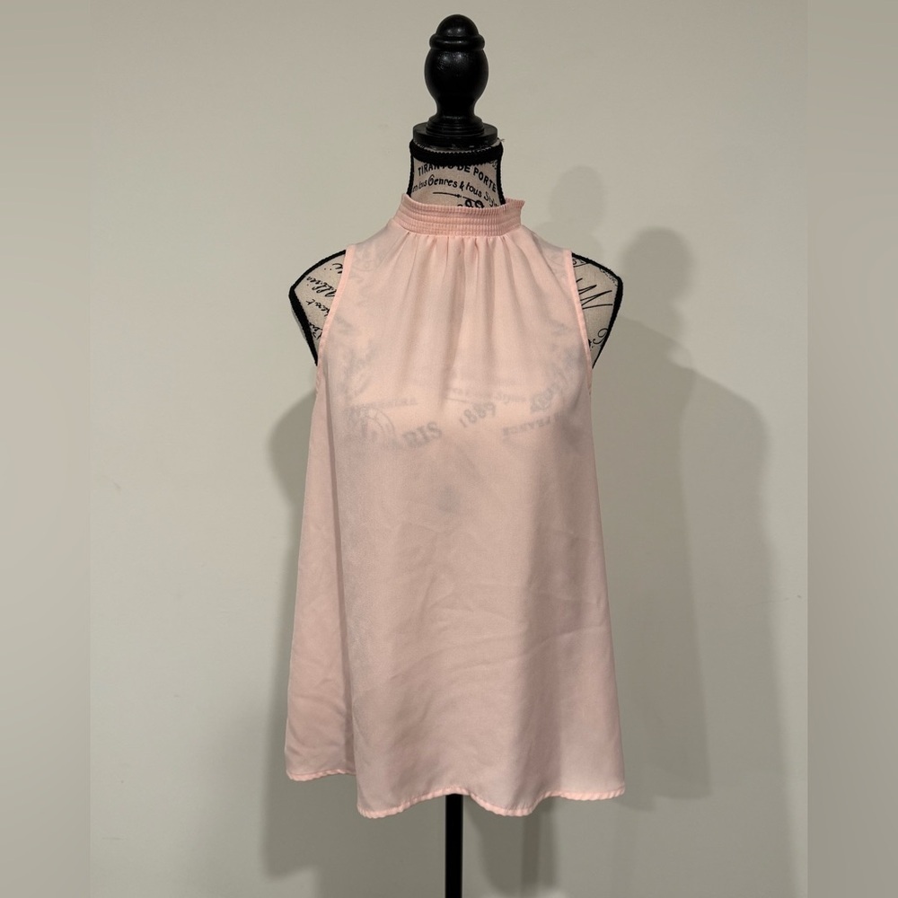 Elle Women's Pink Halter Top Blouse, Small